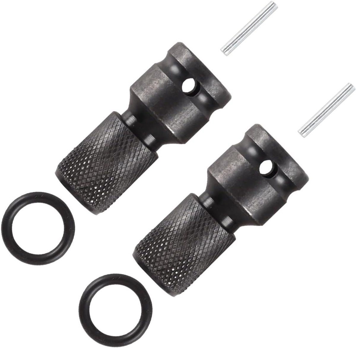 Adapter Set - Snelwissel Converter - Gereedschap Wisselen - Slagvast Materiaal - 2 Delig - Zwart