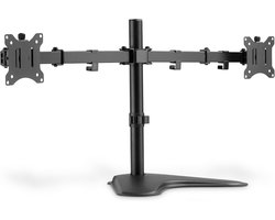 Dubbele Monitorhouder - Bureau standaard - Ergonomisch werken - Quick release functie - Tot 32 inch - Zwart