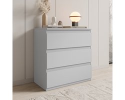 Meubella - Eskar - Commode - Grijs - 77x42x80 cm