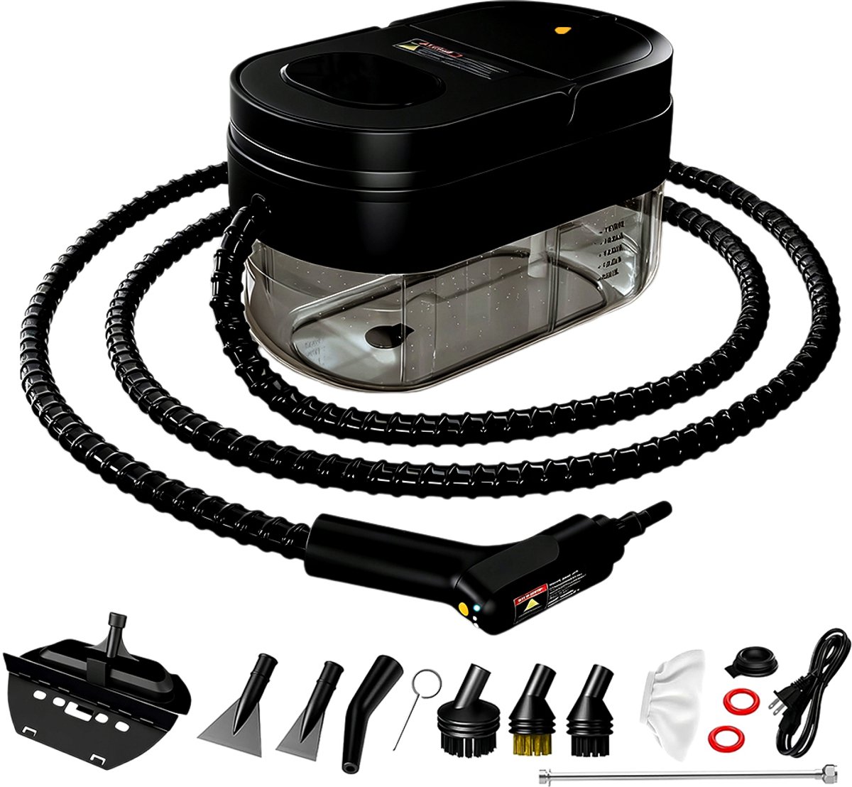 Stoomreiniger 100 °C - Stomer voor o.a. Keuken & Badkamer & BBQ & Ramen - Handstoomreiniger Schoonmaak - Stoomapparaat Reiniger - Handstomer - Steam Cleaner Stoom - Reinigingsmachine - Draagbare Vlekkenreiniger - Stoomapparaat Badkamer