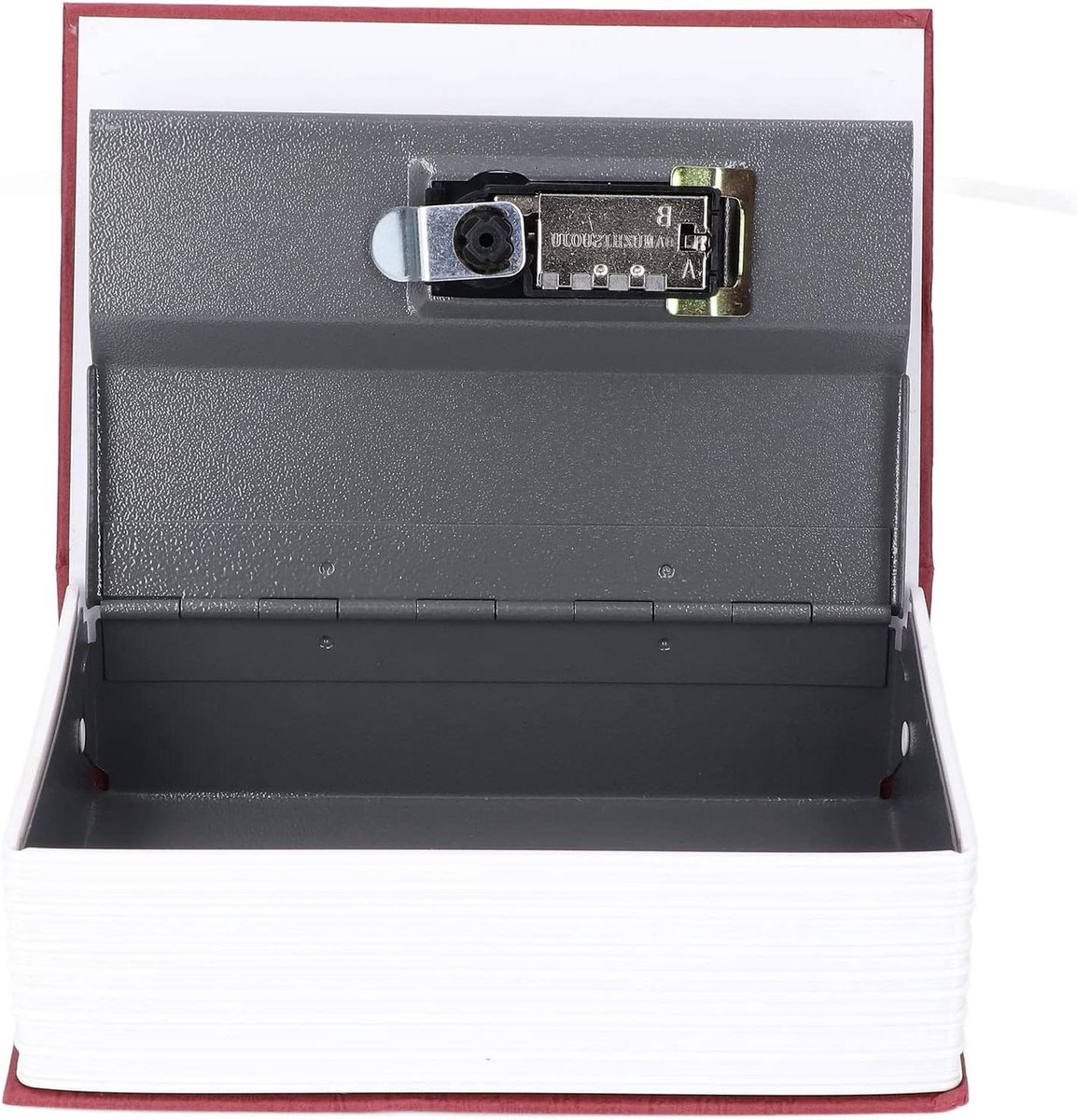 Boekvorm Kluis - Geheime Opberger - Veilig Sparen - Combinatieslot - 18 x 12 x 5.5 cm - Rood