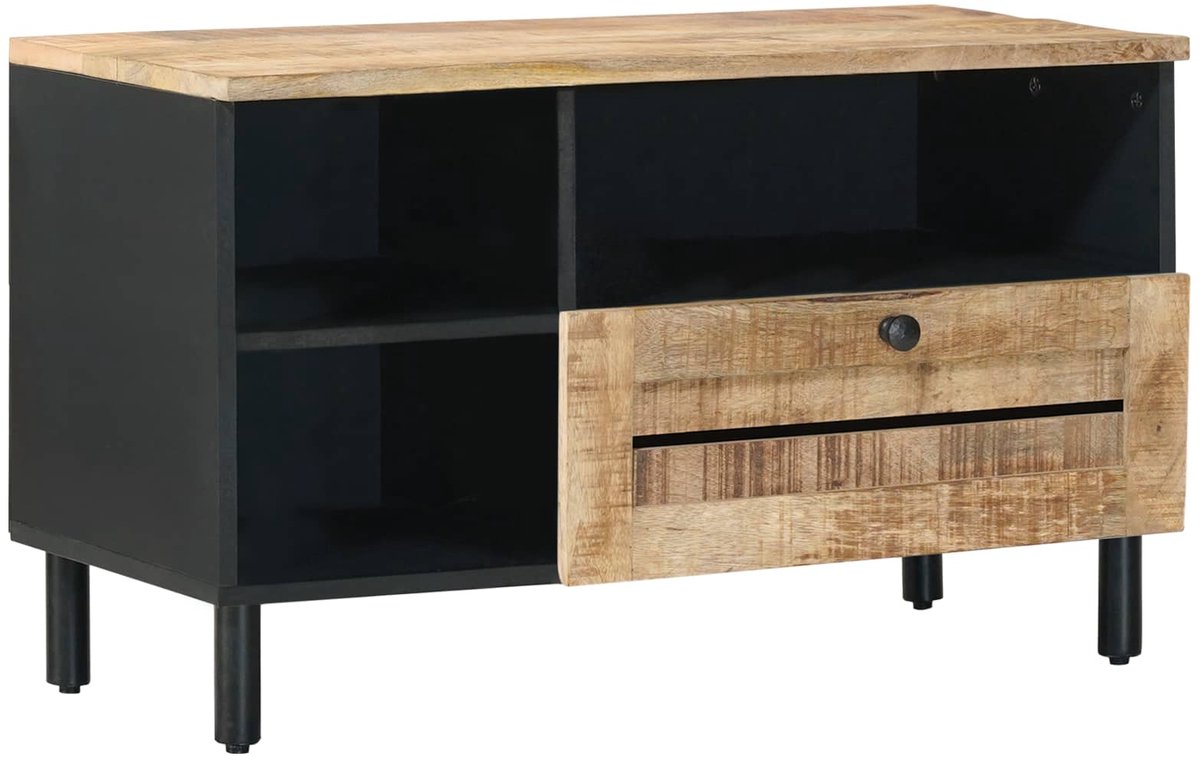 vidaXL - Opbergkasten - Bruin - 80 - x - 33,5 - x - 46 - cm - Massief - Mango - Hout