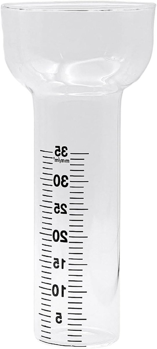 Regenmeter Glas - Neerslagmeter Tuin - Tuin Besproeien - Nauwkeurige Meetschaal - 175 cm - Wit