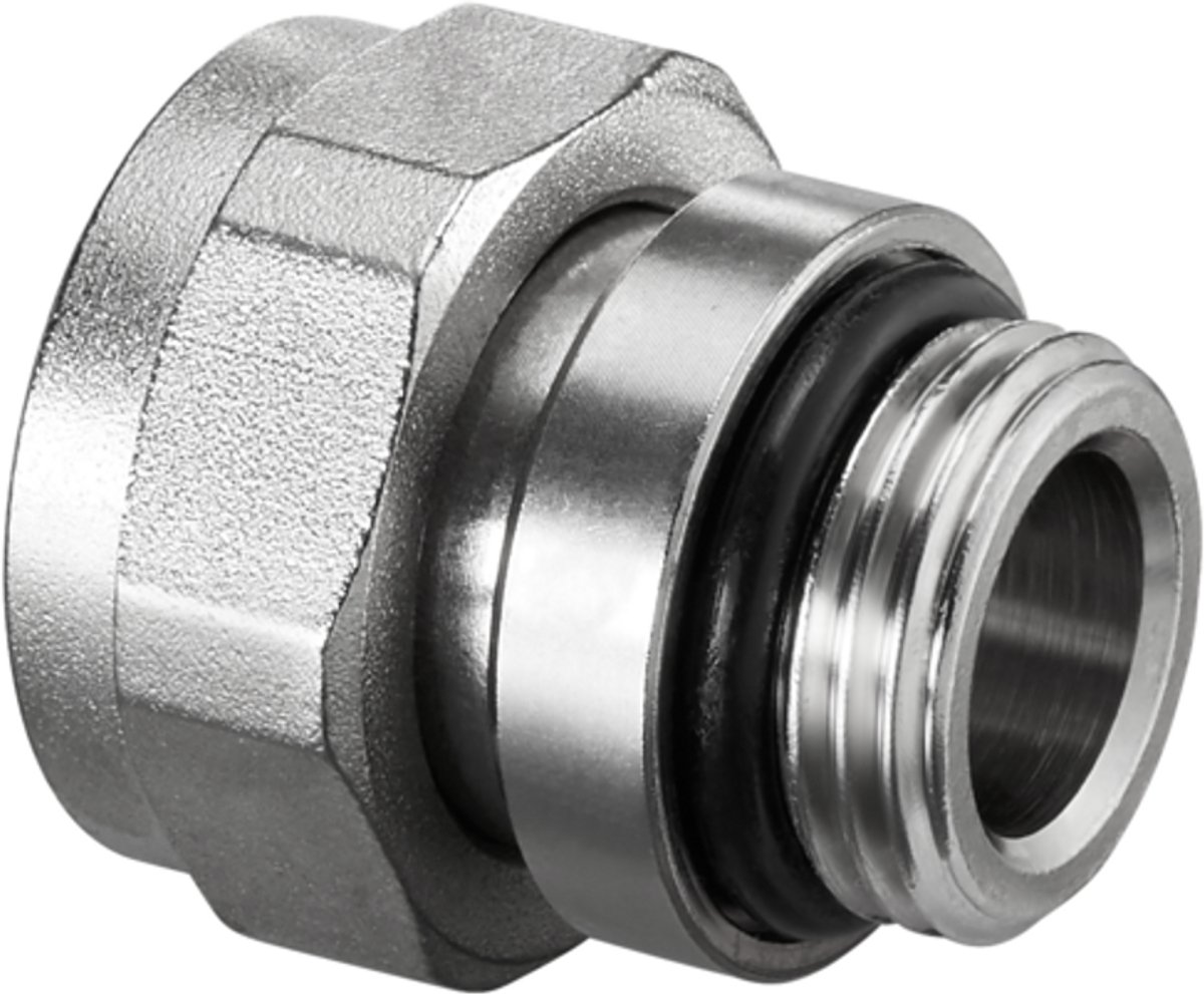 OVENTROP Koppeling DN 15, G 3/4 ÜM x G 1/2 AG, zelfdichtend met O-ring, 1019372