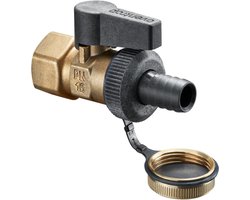 OVENTROP KFE-kogelkraan Optiflex met binnendraad PN 16, met kunststof slangaansluiting DN 15, Rp 1/2, 1033814