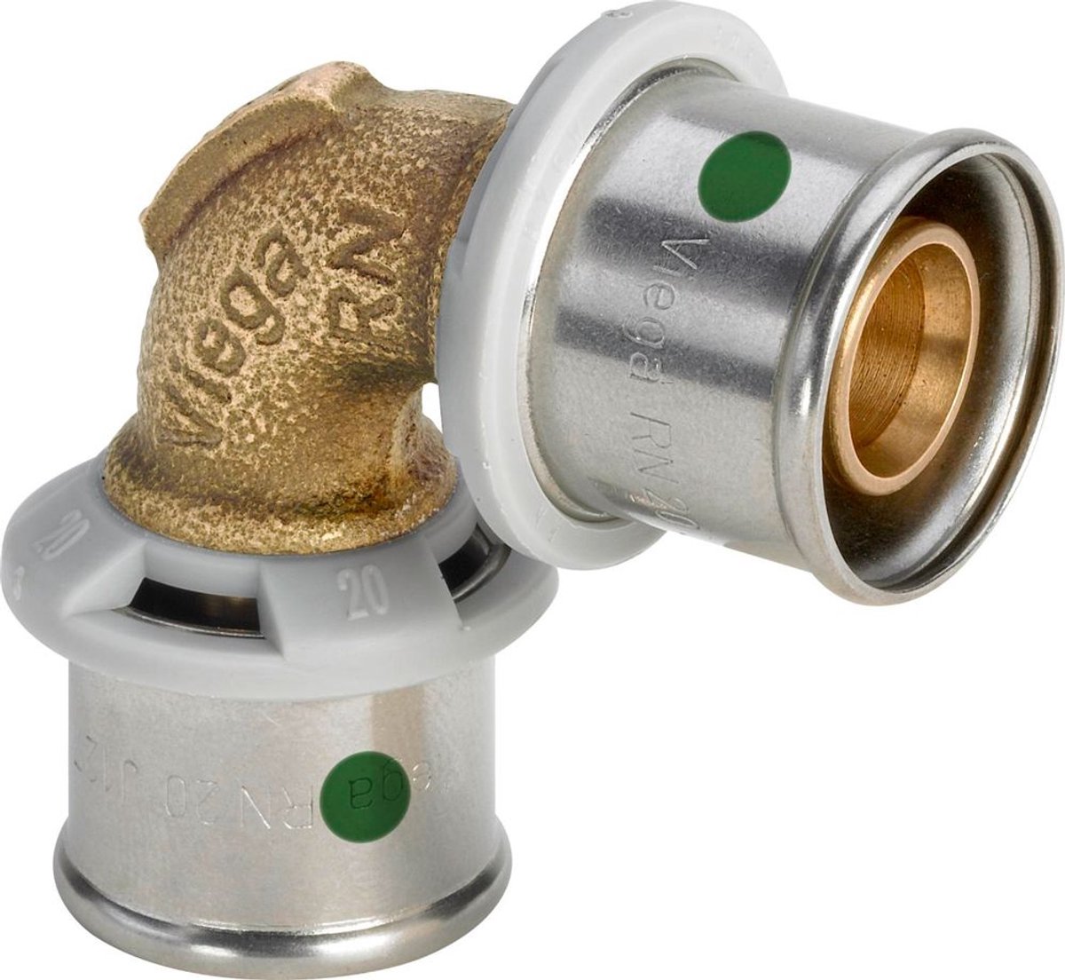 Viega Sanfix Fosta Sanfix P-bocht 90 graden, d 32mm roodkoper Modell 2116, 566227