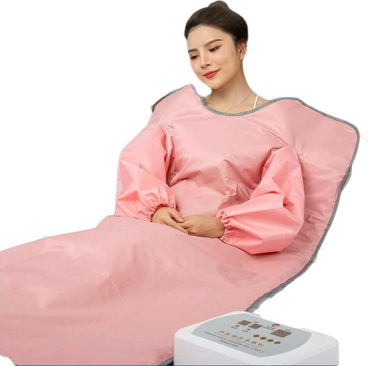 Sauna Deken - Warmte Deken - Ontspanning Thuis - Infrarood Verwarming - 2 Zones - Grijs
