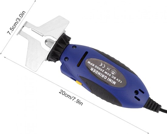 12V Elektrische kettingzaag slijper - 25000RPM - met krokodillenklem - geschikt voor Dremel - Stihl - Oregon geschikt voor OEM zaagkettingen van Merkloos	 — afbeelding 4