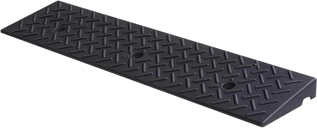 Rubberen stoeprand - Oprit helling - Toegang vergemakkelijken - Hoge draagkracht - 100 cm lengte - Zwart