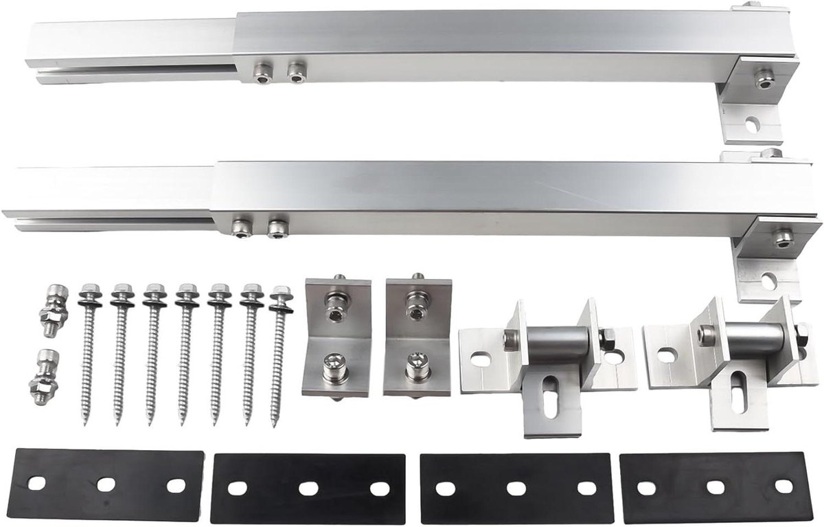 Zonnepaneel Bevestiging - Paneel Klem - Energie Opwekken - Verstelbare Hoek - 42 x 17 x 6 cm - Zilver