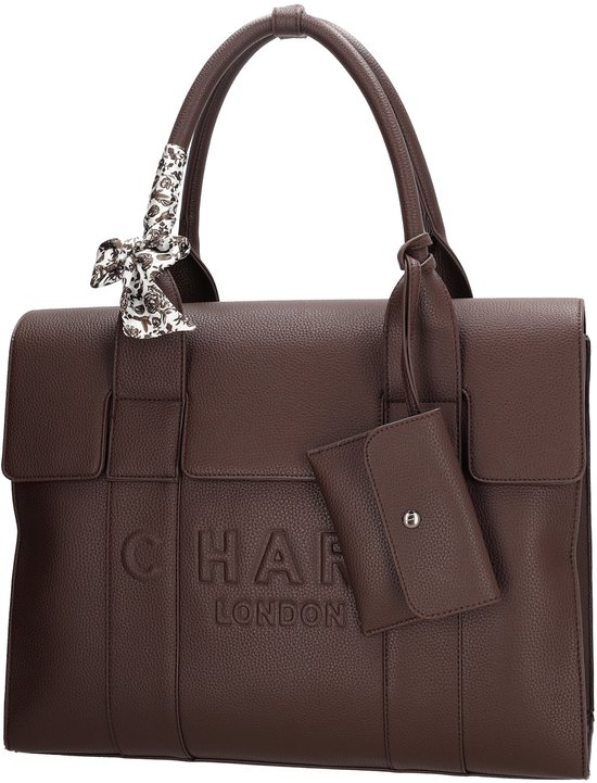 Charm London Bond Luiertas - Verzorgingstas Baby - Inclusief Verschoningsmatje - Etui - Verstelbare Schouderband - Donkerbruin van Charm London — afbeelding 2