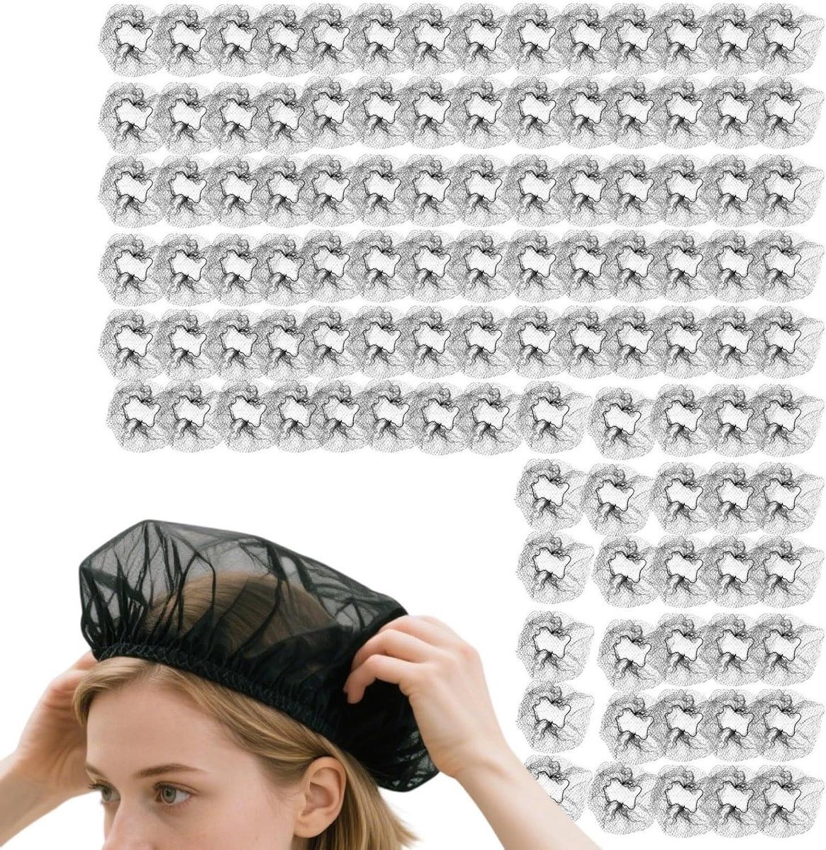 Haarnetjes Nylon - Mesh Bedekking - Hygiëne Werkplek - Ademend Ontwerp - 100 Stuks - Transparant