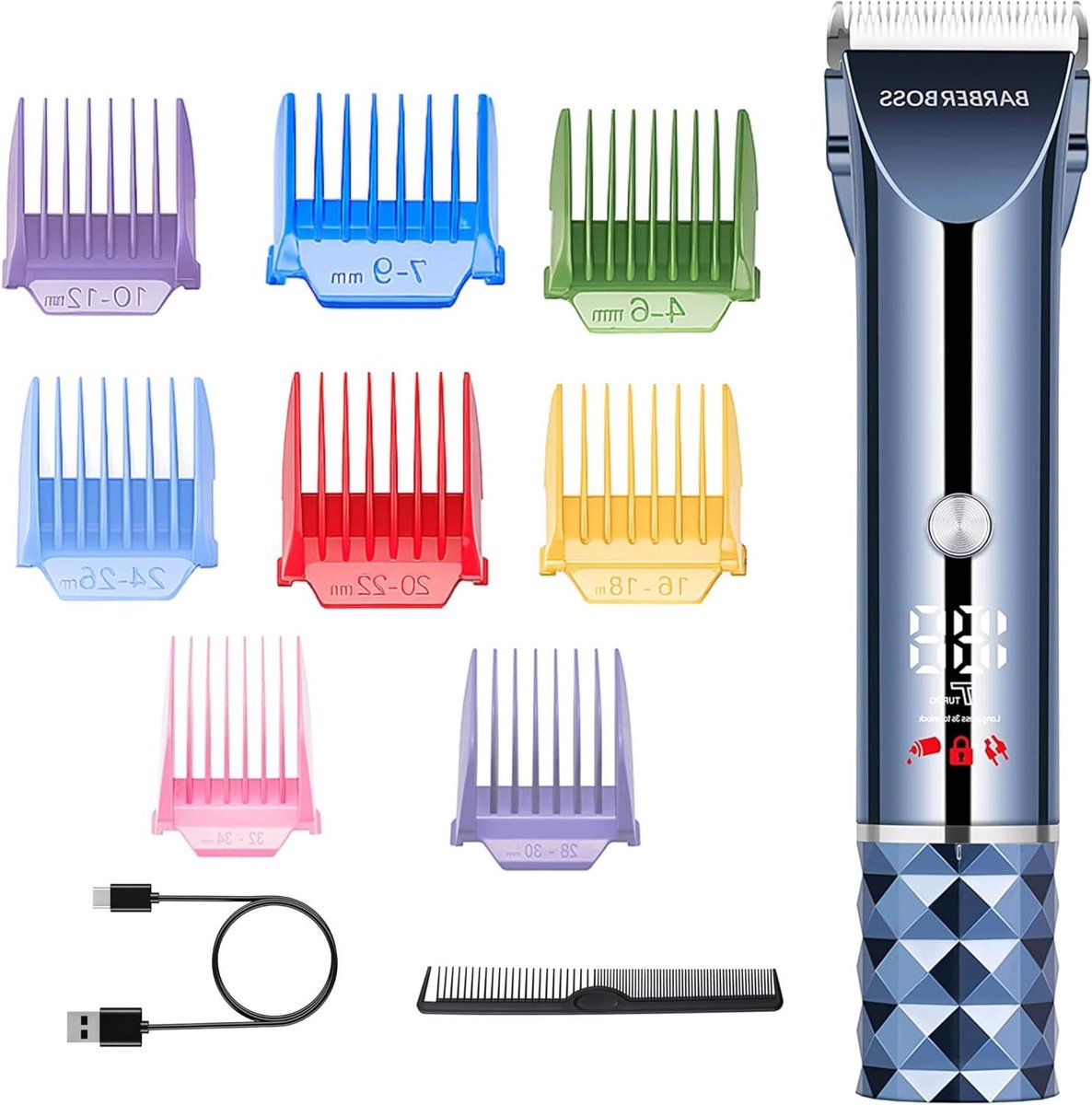 Tondeuse Set - Baardtrimmer Haar trimmer - Thuis kapsels maken - Dubbele snelheden - 180 minuten draadloos - Zwart