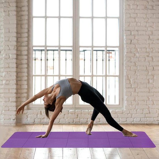 Yoga Mat - Gym Mat - Foldable Mat - Travel Yoga Mat - Exercise Mat Workout Portable Gym Mat Fitness Training Pilates Exercise Mat Workout for Women Men Household Mute Exercise Mat with Carry Bag — afbeelding 3