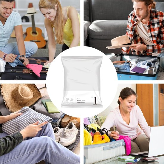Compression Bags - Space Saver Bags - Travel Vacuum Bags - Clothing Packaging Organizers - Luggage & Clothing Storage Bags - Garment Organizer e.g — afbeelding 5