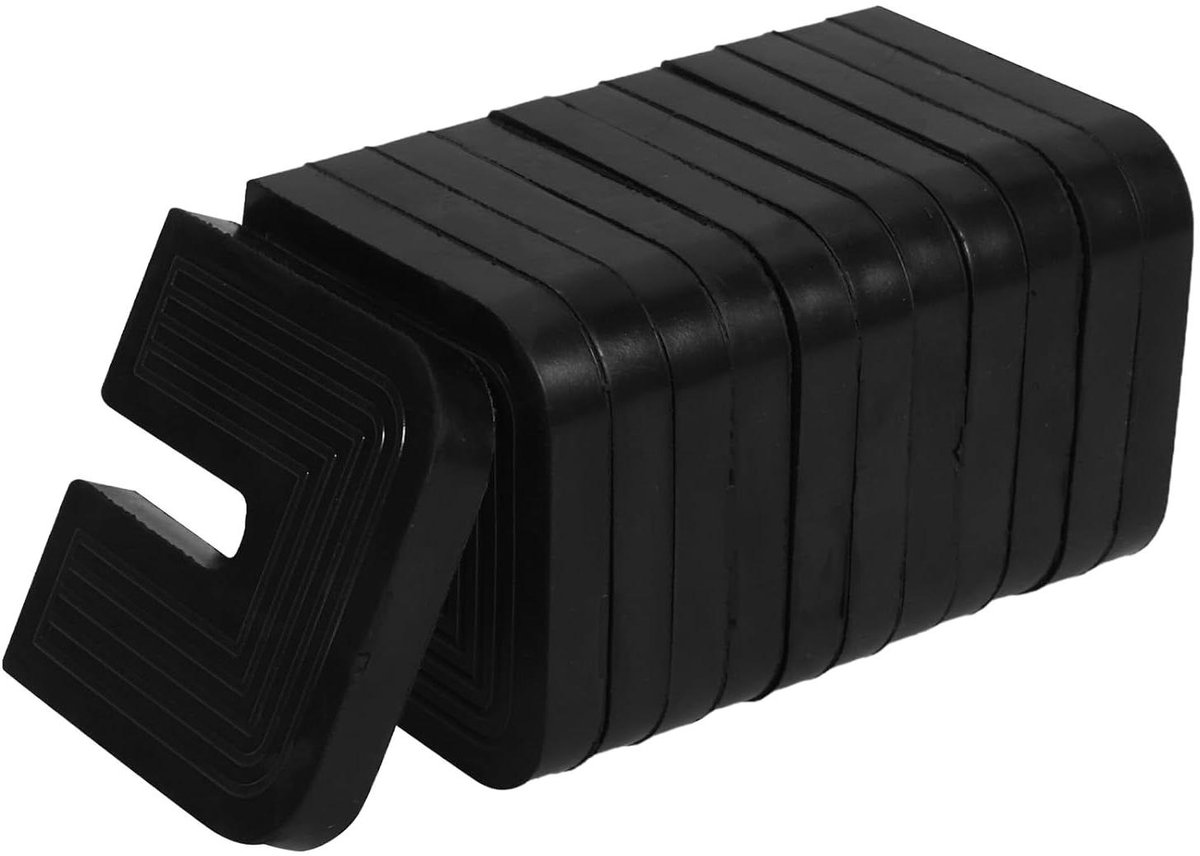 Trillingsdempers Airco - Ondersteuningspads - Apparaat Stabiliseren - Weerbestendig Rubber - 7.1 x 7.1 cm - Zwart