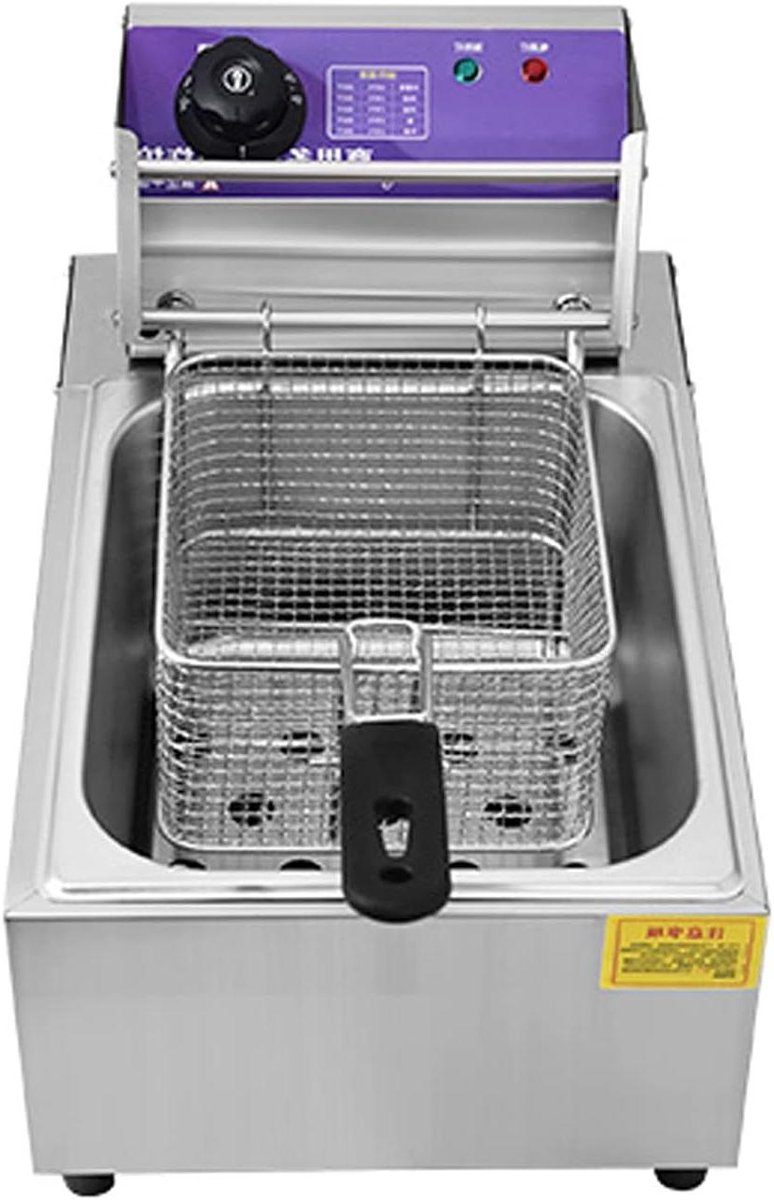 Dubbele Cilinder Friteuse - Professionele Frituurpan - Thuis Restaurant Gebruik - Snelle Gelijkmatige Verwarming - 12 Liter Capaciteit - Roestvrij Staal