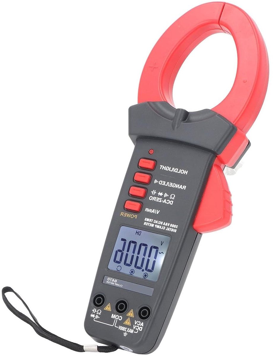 Digitale Stroomtang - Multimeter Tester - Elektrische Metingen - Contactloze Meting - 55 Mm Kaak - Zwart
