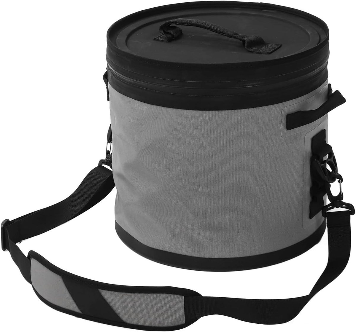 Campingemmer Koeltas - Draagbare Opbergtas - Buitenactiviteiten Opslag - Waterdicht TPU Materiaal - 17 Liter Capaciteit - Grijs