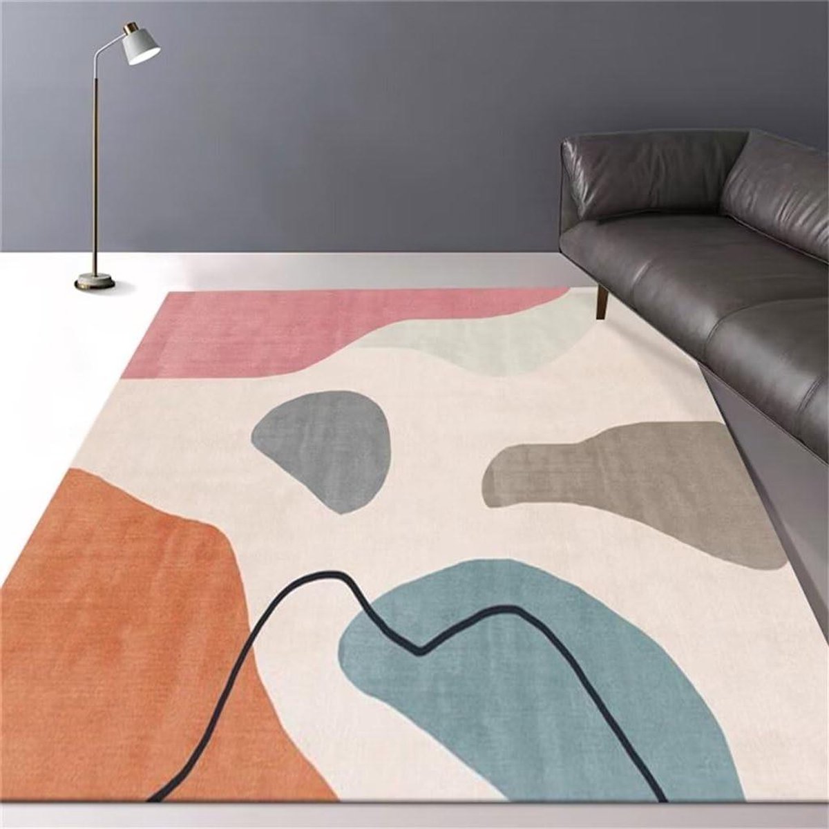 Vloerkleed Rechthoekig - Zachte Vloerbedekking - Woonkamer Decoratie - Anti-slip Onderkant