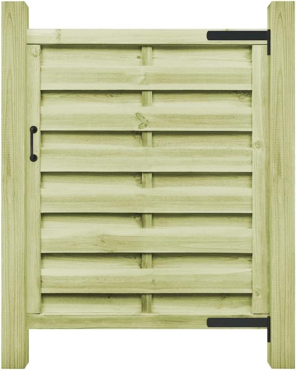 Tuinpoort Grenenhout - Hekwerk Poort - Tuin Toegang - Geïmpregneerd Duurzaam - 100x125 cm 