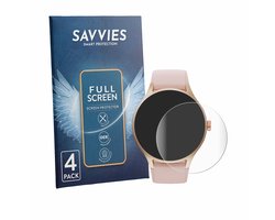 Savvies - Screenprotector voor Woneligo Smartwatch 1.57" - Folie Beschermfolie transparant volledig dekking 4 Stuks