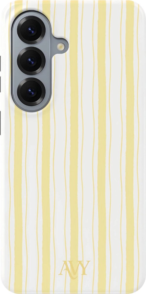 AVY Hoesje geschikt voor Samsung Galaxy S26 Plus | Sunset Coast | Strepen | Geel | Hard Shell Back Cover | Compatibel met MagSafe & Qi2