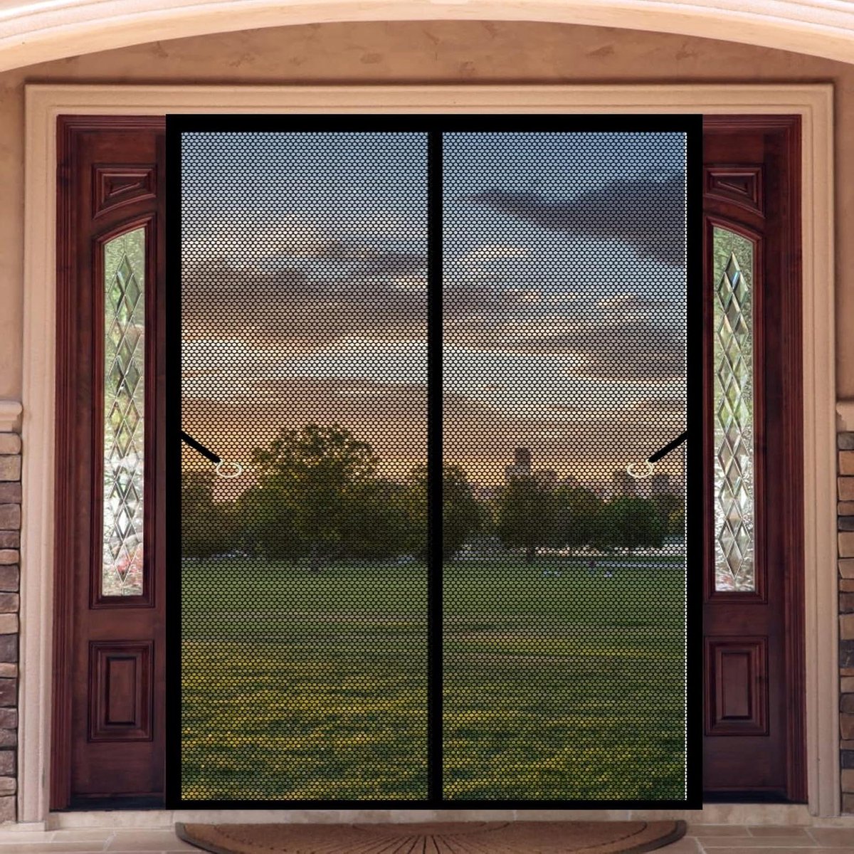 Insectenhor Raam - Horrengaas Vliegendeur - Buiten Zomer - Automatische Sluiting - 90 x 250 cm - Zwart