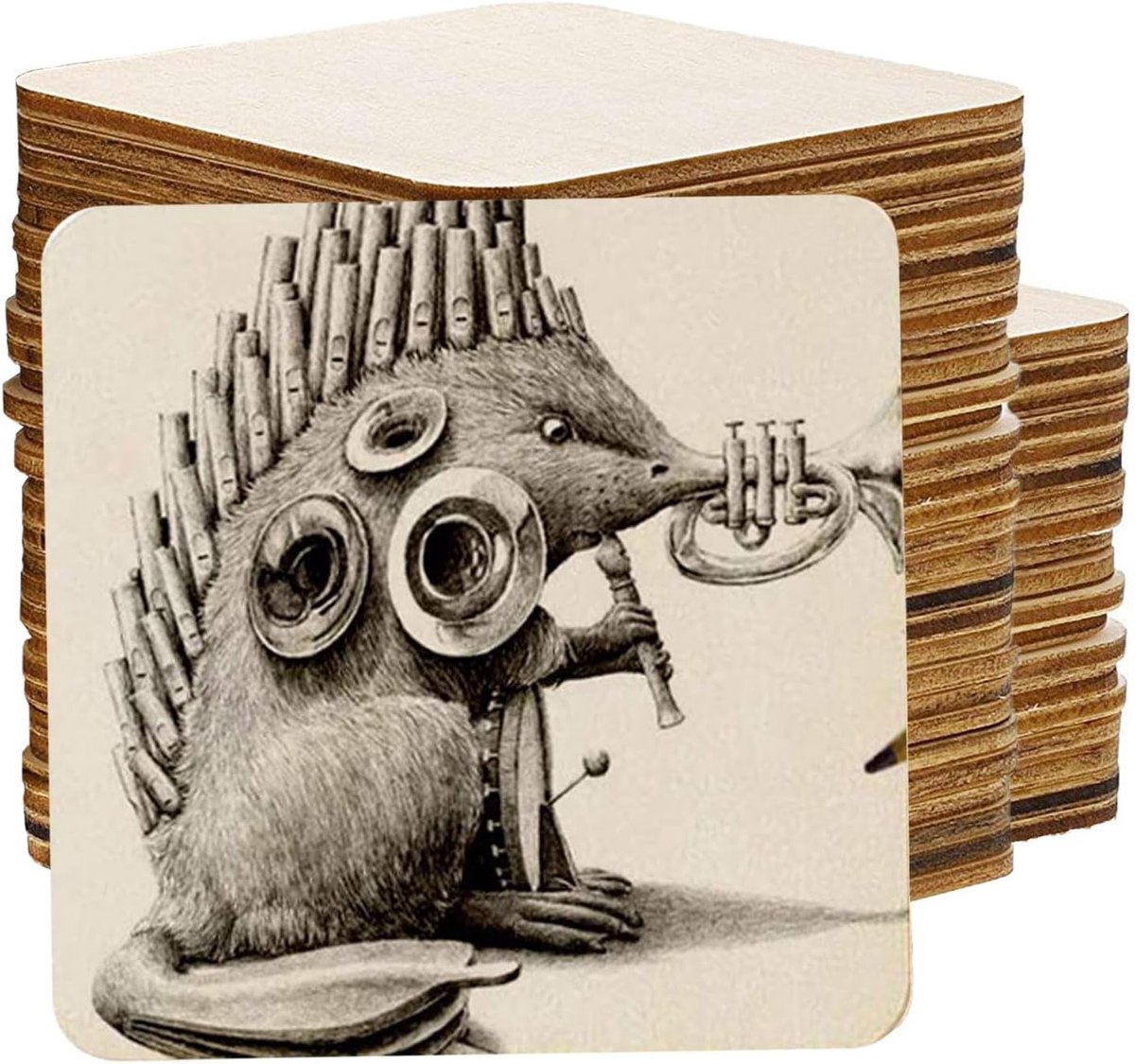Houten Schijven 10 cm - 20 Stuks voor Schilderen, DIY Decoratie en Onderzetters