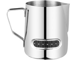 Latte Art Mok - Koffiebeker RVS - Koffie Maken - Met Temperatuurweergave - 600 ml - Staal