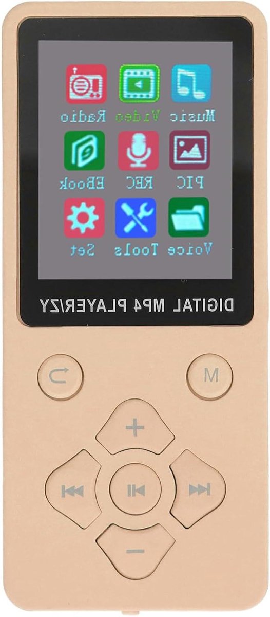 Muziekspeler MP3 MP4 - Digitale audiospeler - Muziek luisteren - Bluetooth 5.0 - 18 inch kleurenscherm - Zwart