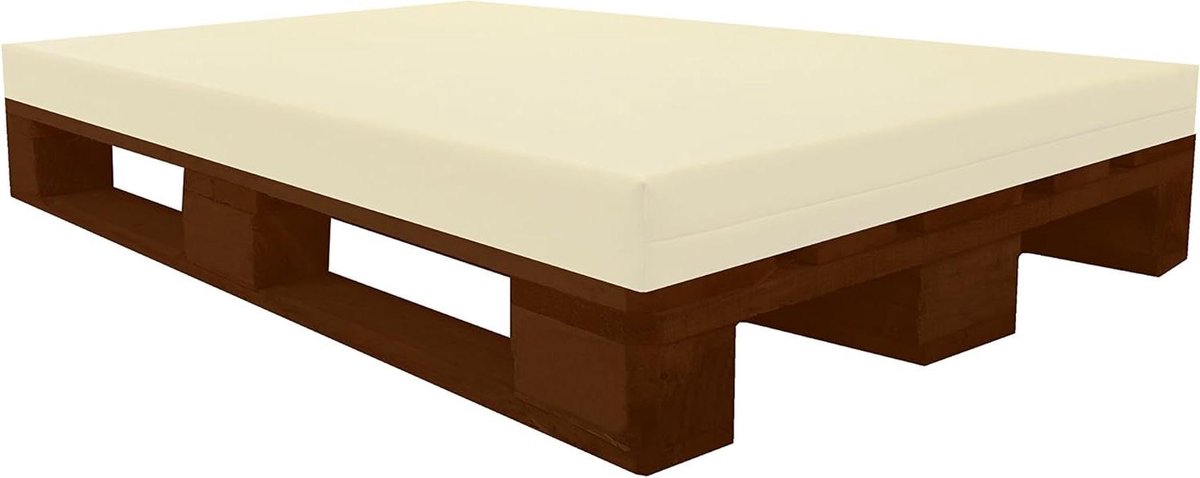 Palletkussen Matras - Zitkussen Bank - Terras Ontspanning - Vlamvertragend Kunstleer - 120x80x12 cm - Geel