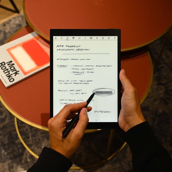 Digitaal notitieboek Paperslate Pack Pro + Bruine hoes + 4 Markeerpunten van Merkloos — afbeelding 5