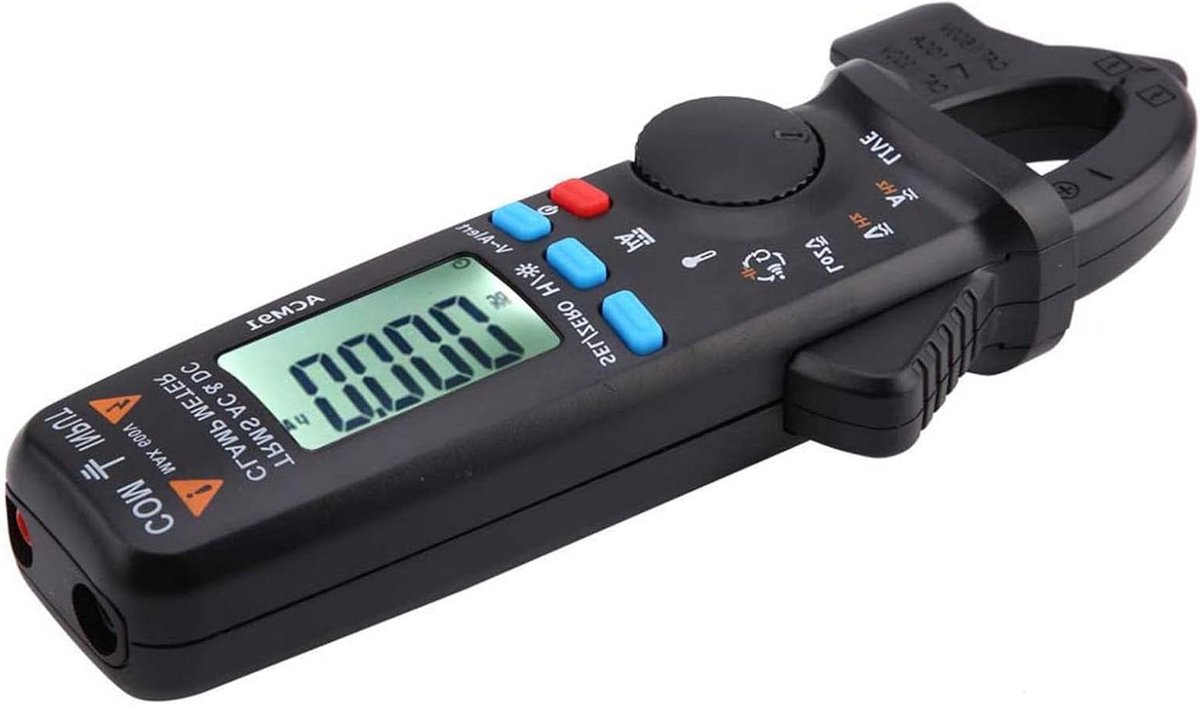 Digitale Stroomtang - Multimeter Tester - Elektrische Metingen - True RMS 6000 Tellingen - AC/DC 100A - Zwart