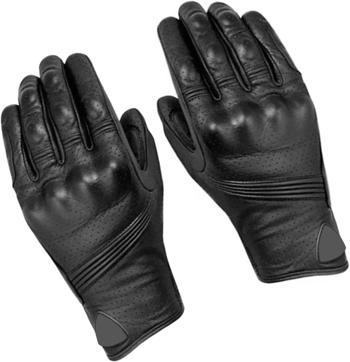 Heren leren winterrijhandschoenen voor motor rijden, zwart, 2 stuks, ademend en warm
