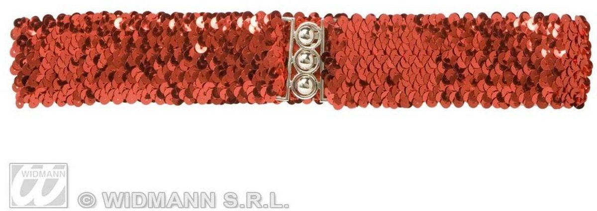 riem pailletten rood