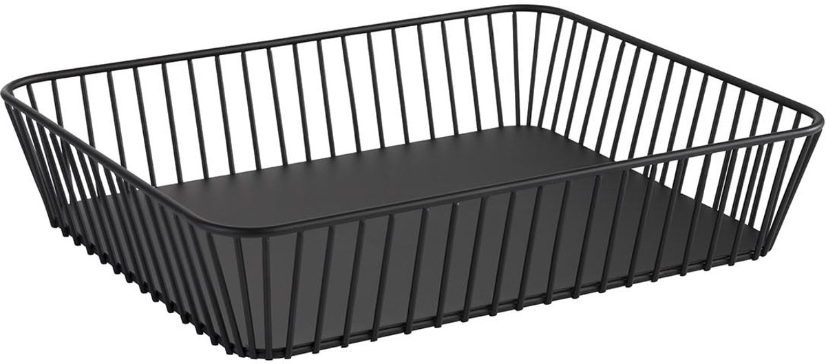 APS Broodmand - Broodkorf - Antislip - Metaal - Zwart - 32,5 x 26,5 cm - Rond - Ovaal
