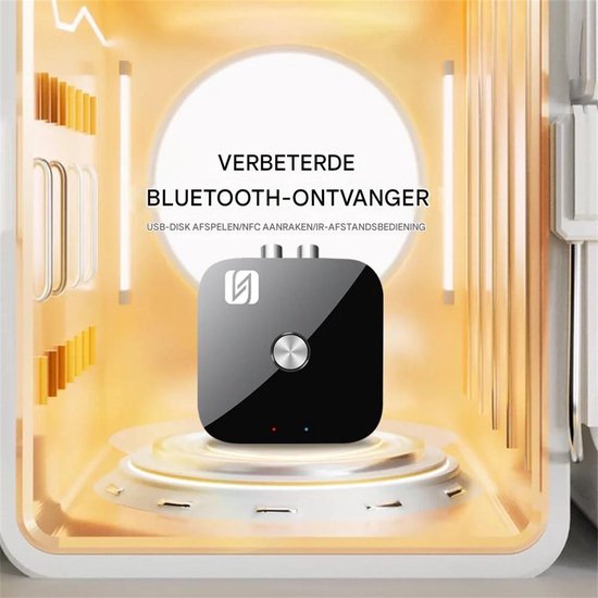carmdering - Bluetooth 5.3 audio-NFC Bluetooth 5.3 Ontvanger - Draadloze Audio Adapter - Stereo Receiver - Snelle NFC Koppeling - Dual Device Connectie - Duurzaam Plastic - Compact Design - Hi-Fi Muziekstreaming - 1 Stuk van Carmdering — afbeelding 5