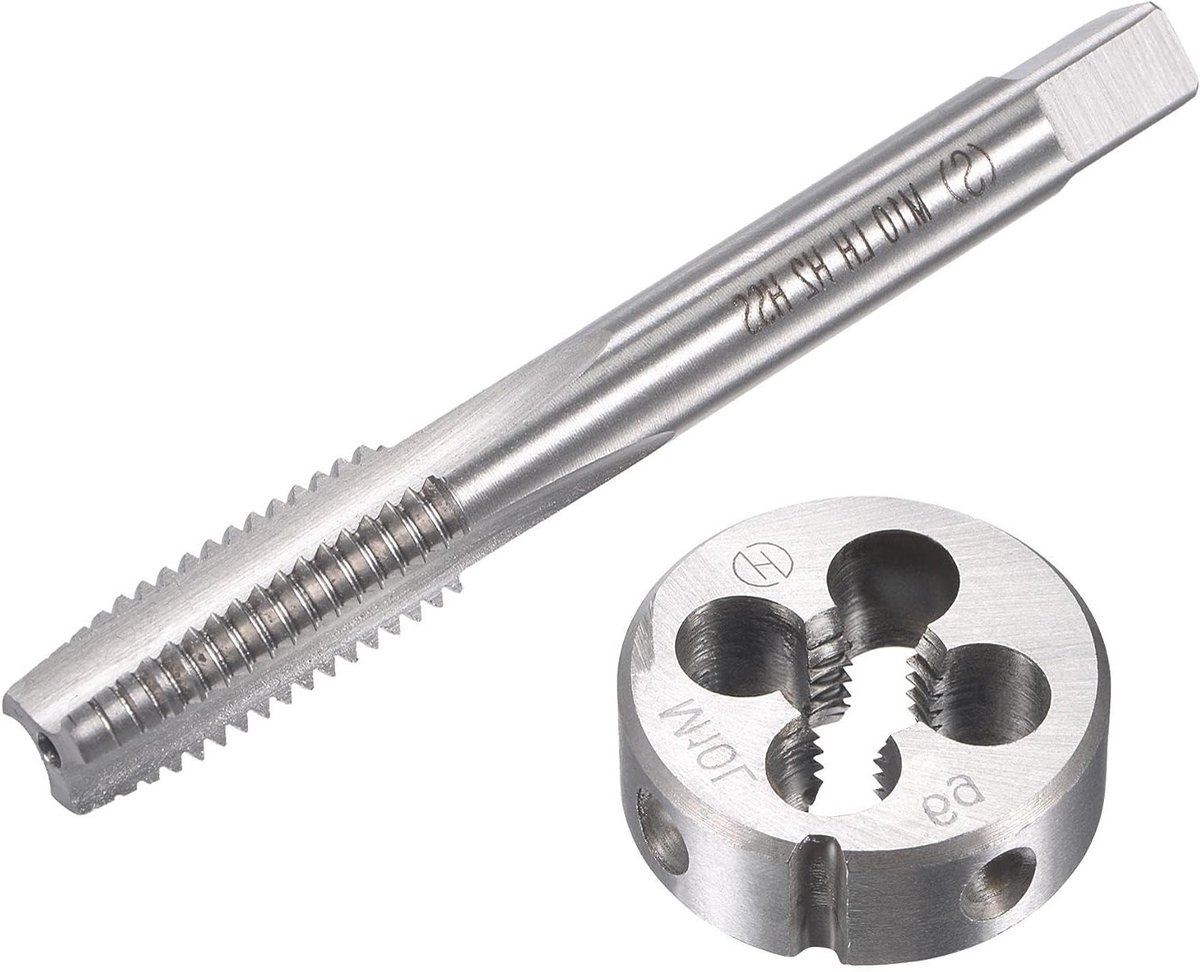 M10 x 1.5mm Linksdraaiende Tap en Draadset, Geschikt voor DIY, Reparatie en Snijden van Draad