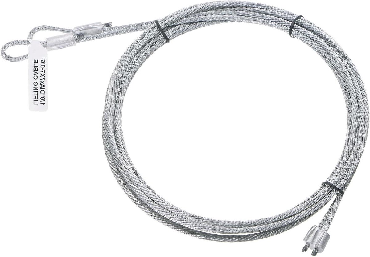 Garagedeur Kabel - Torsieveer Draadkabel - Garagedeur Onderhoud - Hoog Draagvermogen - 2 Meter - Verzinkt