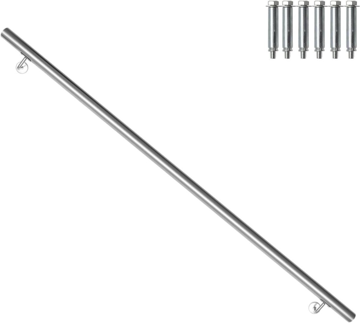Trapleuning - Wandleuning - Veiligheid Bieden - Instelbare Hoek - 100 cm - Zilverkleurig