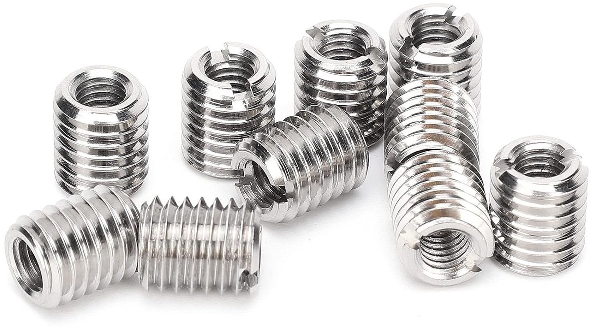 M10 naar M6 Draadreductie Set van 10 Stuks - Invoernippels voor Draadreparatie en Verlenging M6X1.0 en M10X1.5