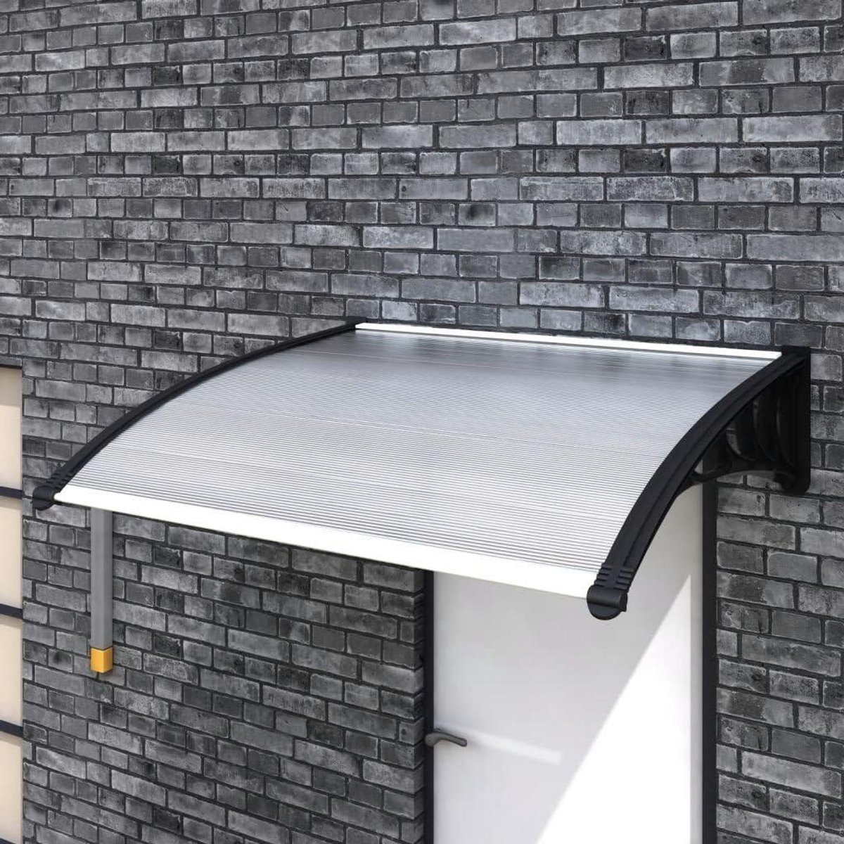 Luifel voor deuren - Regenkap raam - Bescherming tegen regen - Duurzaam polycarbonaat - 120 x 100 cm - Transparant