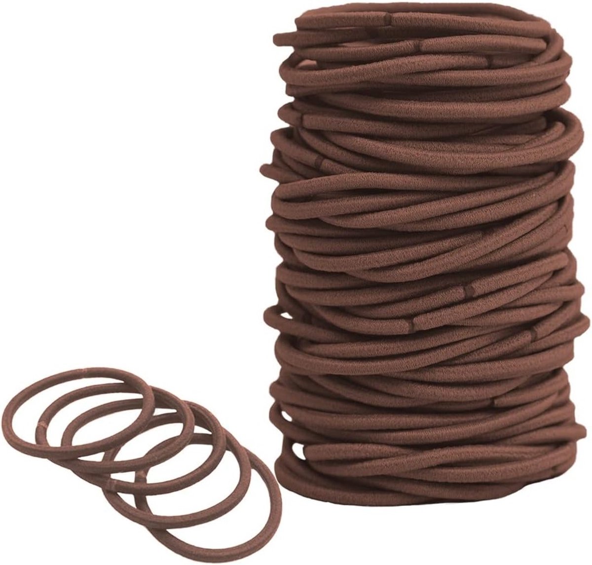50 Stuks Elastische Haarknippen - Dunne Sterke Rekbare Haarbanden voor Paardenstaarten en Haaraccessoires voor Vrouwen en Meisjes
