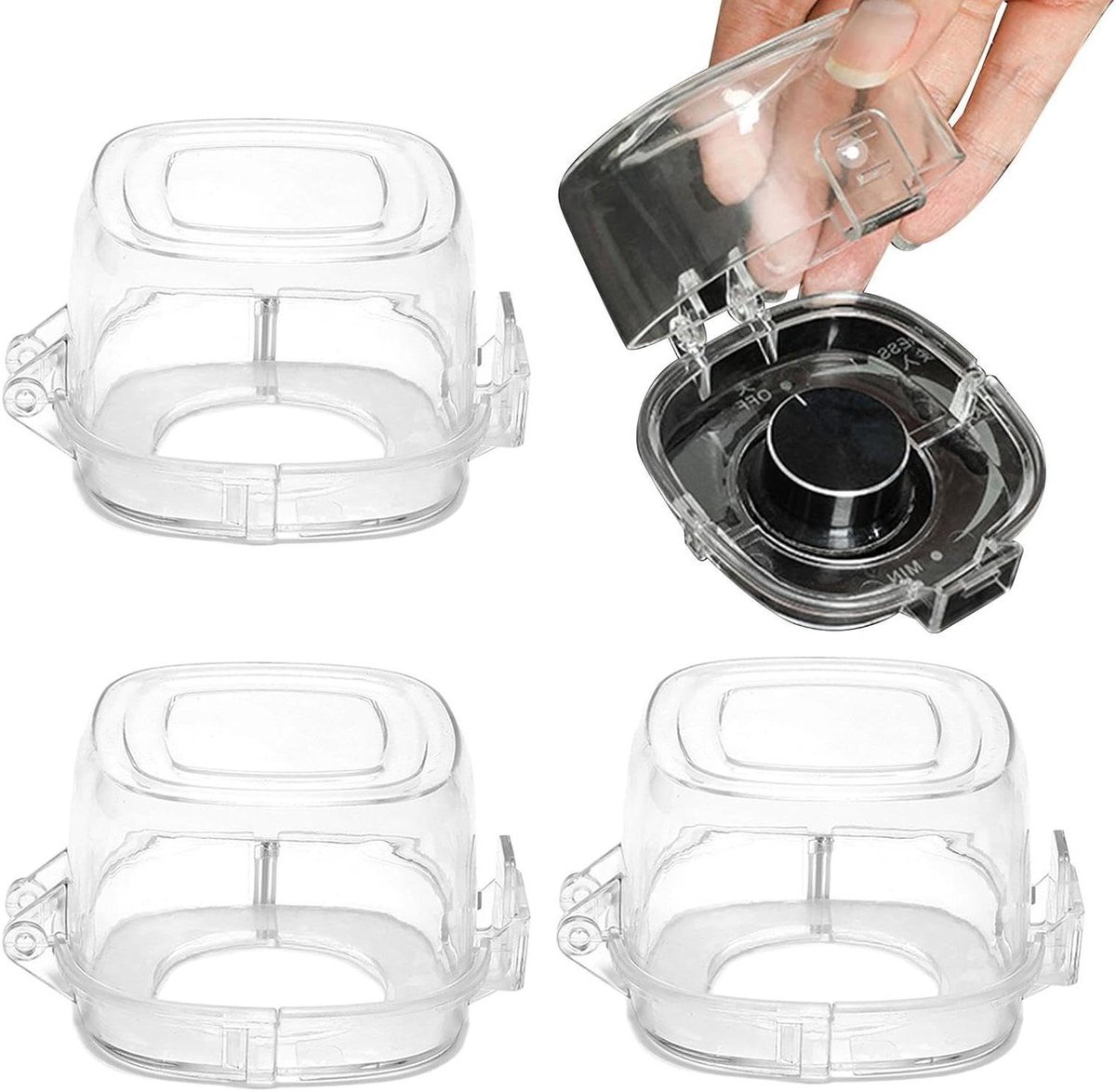 Knop Covers Beschermers Oven Kindveilige Keuken Hittebestendig Materiaal 4-Stuks Enkele Attribuut