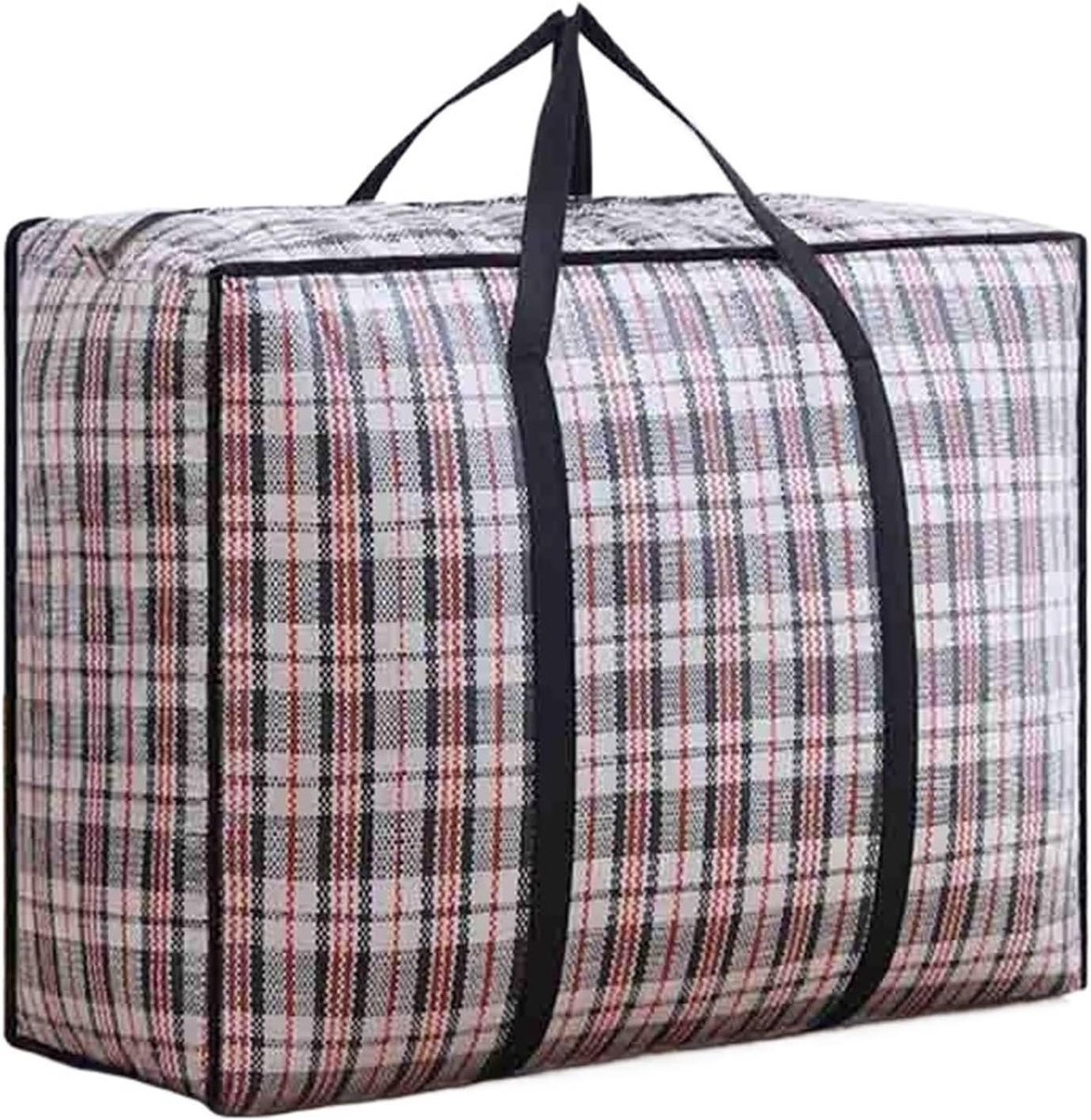 Verhuisdozen en opbergzakken - Opbergtas Meerkleurig - Huishouden Organiseren - Duurzaam Geweven Materiaal - 60x42x23 cm - Zwart