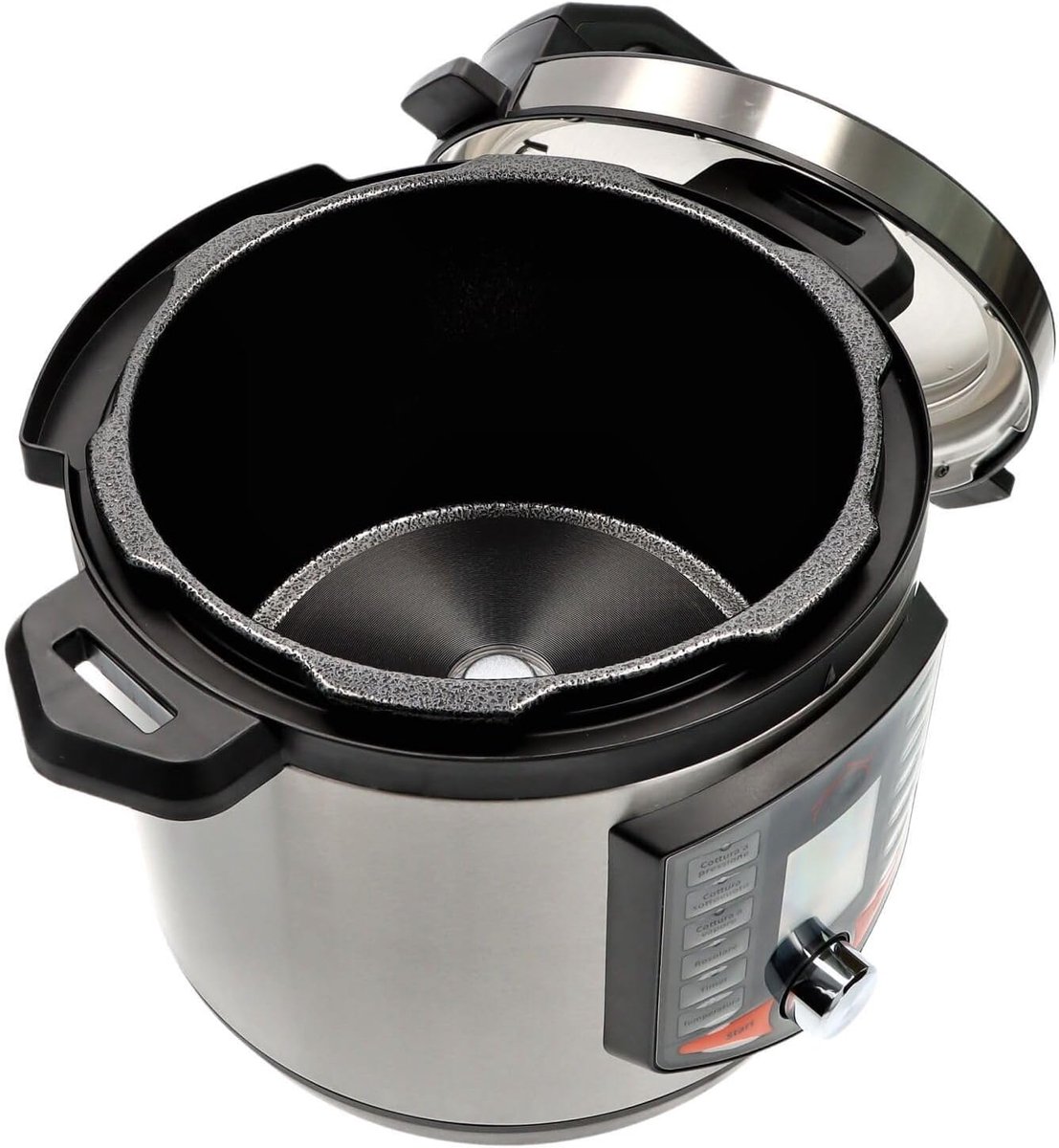 Elektrische Snelkookpan - Multicooker Rijstkoker - Snel Koken - 12 Programma's - 6 Liter - Zilver – foto 3