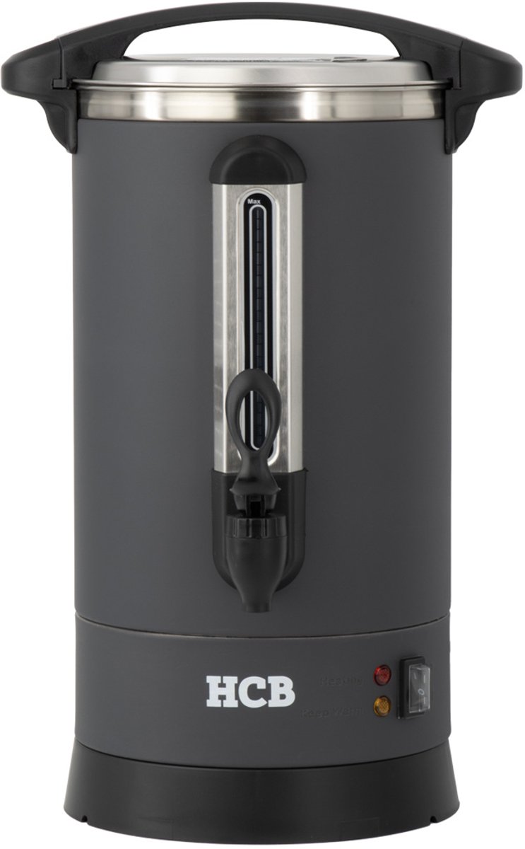 HCB® - Professionele Horeca Percolator - 20,5 liter - 120 kopjes - zwart - 230V - RVS / INOX Perculator - Elektrisch koffiezetapparaat - Volautomatische koffiemachine - 33x37x56 cm (DxBxH) - 3.40 kg - 1355