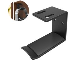 Hoofdtelefoonstandaardhaak, ruimtebesparende hoofdtelefoonstandaardbeugel voor onder het bureau, hoofdtelefoonstandaard met zelfklevende bovenkant