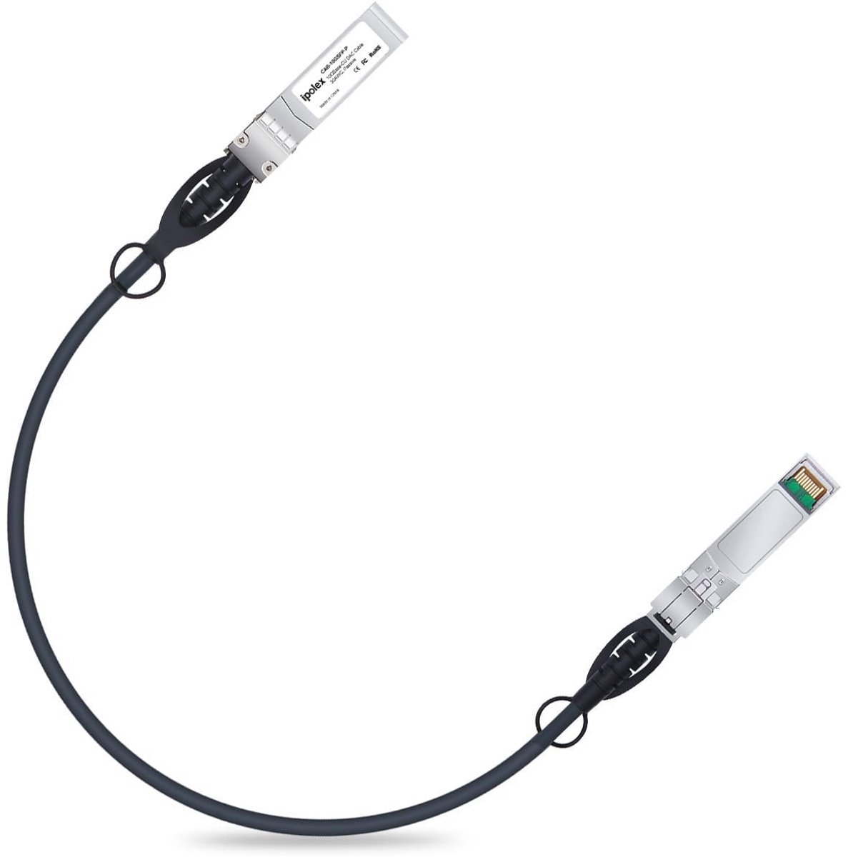 10Gb SFP-kabel 0.25M Direct Attach Copper Twinax-kabel voor Switches en Routers